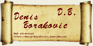 Denis Boraković vizit kartica